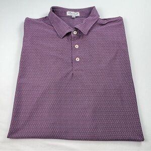 Peter Millar Summer Comfort Red Performance Golf Polo Shirt Mens  XL Red